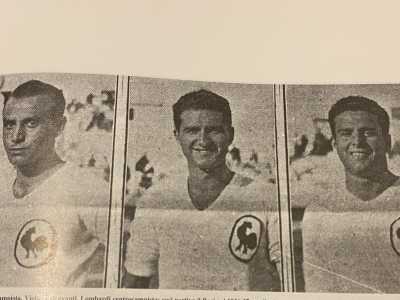 Ci pens� per� poi un referendum popolare indetto dal giornalista Alfredo Bogardo, della rivista barese Cine-Sport, a regalare alla neonata squadra una vero e propria effigie. Anche se bisogn� attendere otto anni per vederla stampata sulle maglie dei calciatori. Nella stagione 1936-37 sul petto dei giocatori campeggi� infatti per la prima volta uno stemma raffigurante un galletto nero su campo bianco
